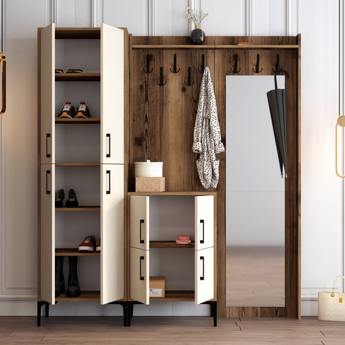 Hanah Home Berlin ABC - Nogal y crema
